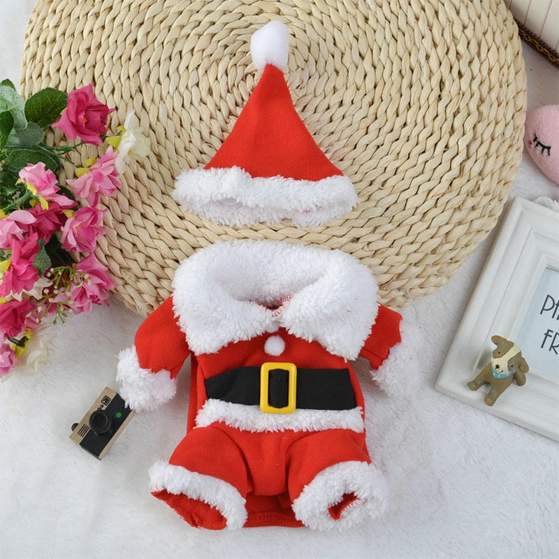 Christmas Santa Claus Pet Costume – Soft Fleece Holiday Outfit for Small Dogs & Cats 🎅🐾