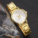 Elegant Women’s Quartz Watch Set | 2-Piece Stainless Steel Watch & Love Bracelet | Fashion Casual Gift Set