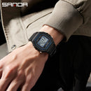 SANDA 2156 Men’s Military Sport Watch | Water-Resistant Digital Wristwatch with LED Display & Stopwatch