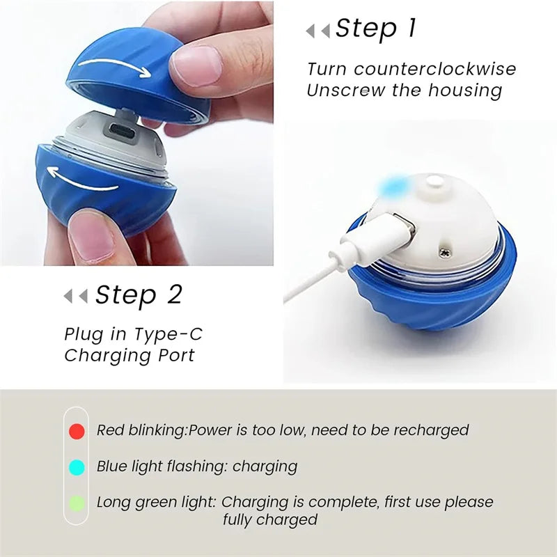 Smart Interactive Jumping Ball for Dogs & Cats | USB Rechargeable Automatic Moving Toy | Anti-Stress Pet Play Ball