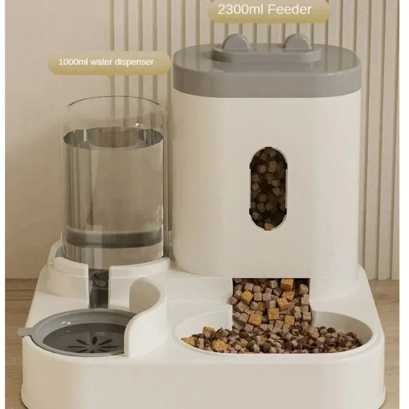 Automatic Pet Feeder with Water Fountain – Large Capacity Food & Water Dispenser for Cats and Dogs 🐶🐱