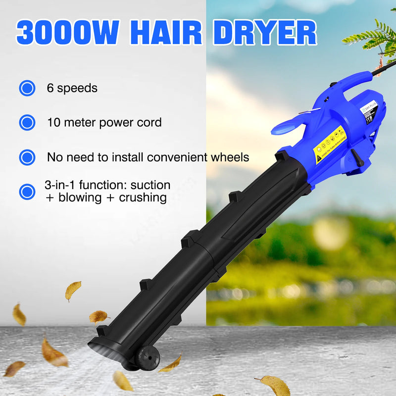 3-in-1 High-Power Garden Leaf Blower | Vacuum & Mulcher with 35 L Bag | 3500 W Outdoor Cleaning Tool
