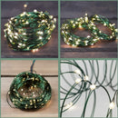 Green Cable LED Christmas Fairy Lights – Outdoor Waterproof Garland