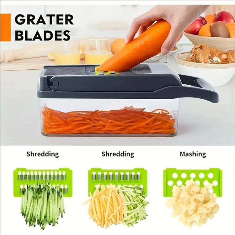 5-in-1 Vegetable Chopper & Mandoline Slicer – Slice, Dice, and Grate Like a Pro!