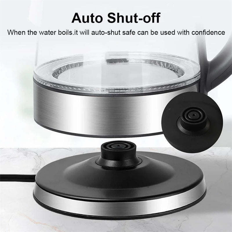 1.8L Electric Glass Kettle – Fast Boiling, Safe, and Stylish for Every Kitchen!