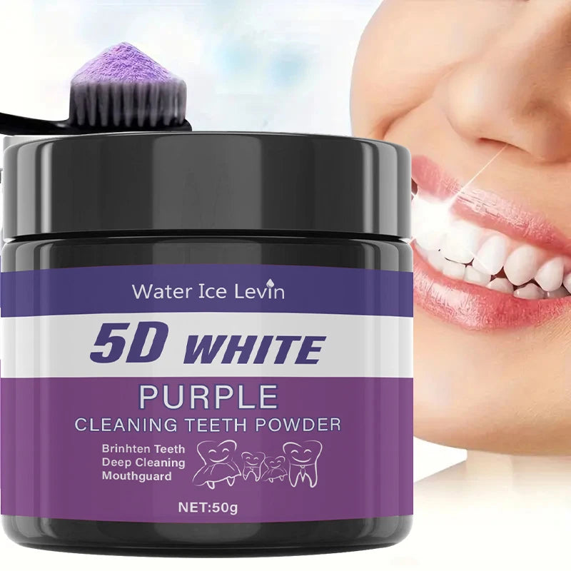 Purple Teeth Cleaning Powder – Deep Cleaning & Whitening Formula | Sulfate-Free, Safe for Daily Use and Travel (50g)